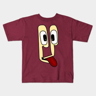 Goofy Funny Face Cartoon Emoji Kids T-Shirt